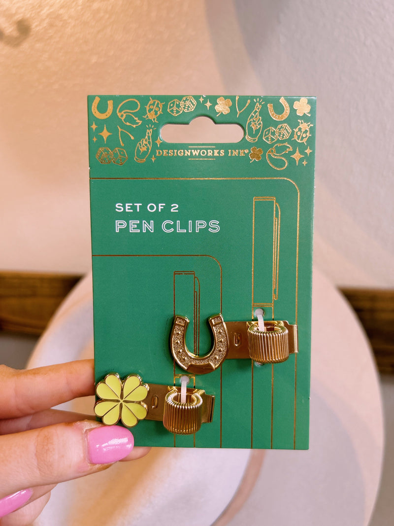 Set of 2 Pen Clips - Lucky Charms
