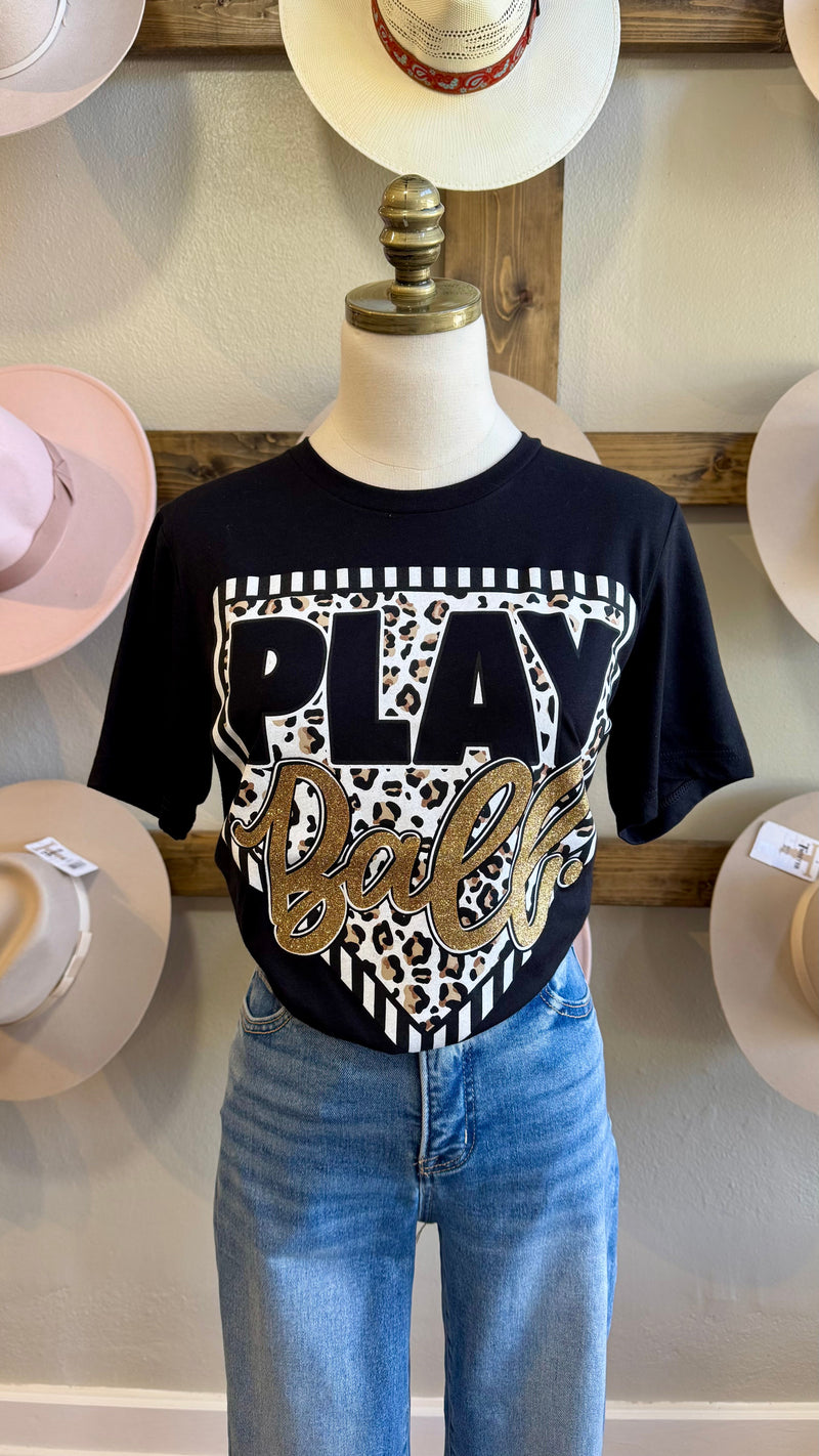Play Ball Leopard Tee