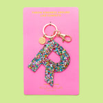 Confetti Letter  Keychain
