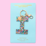 Confetti Letter  Keychain