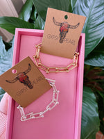 Bold Metal Chain Bracelet