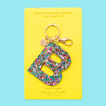 Confetti Letter  Keychain