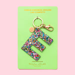 Confetti Letter  Keychain