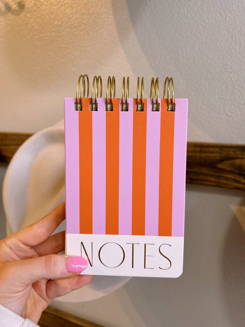 Twin Wire Chunky Notepad - Stripes