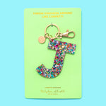 Confetti Letter  Keychain