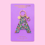 Confetti Letter  Keychain
