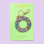 Confetti Letter  Keychain