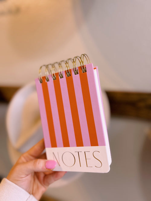 Twin Wire Chunky Notepad - Stripes