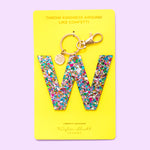 Confetti Letter  Keychain