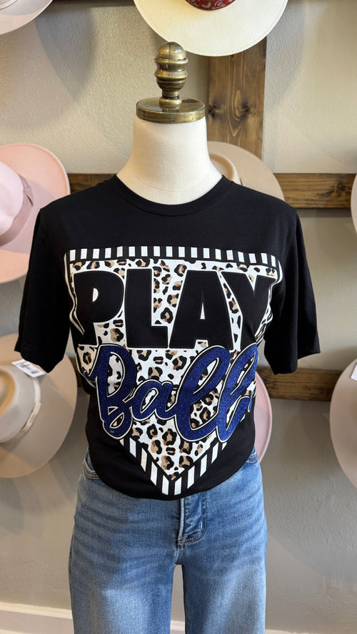 Play Ball Leopard Tee