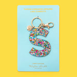 Confetti Letter  Keychain