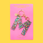 Confetti Letter  Keychain