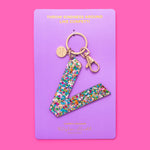 Confetti Letter  Keychain