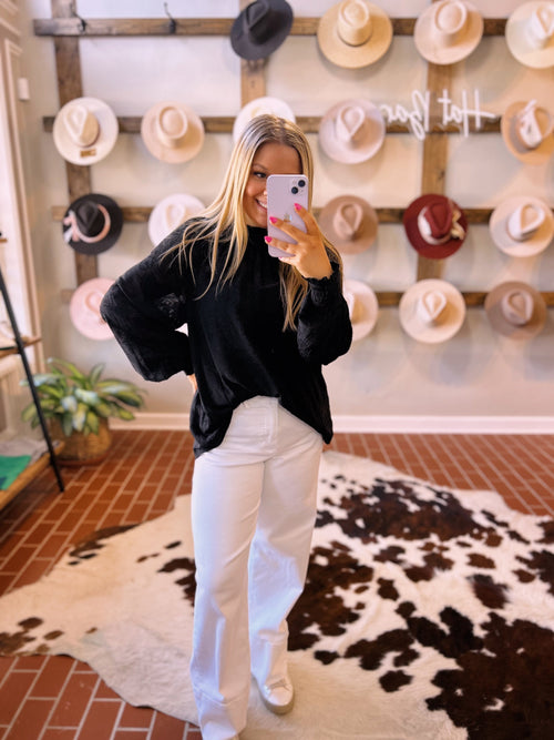 Floral Mockneck Top