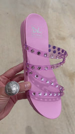 Coral Reef Pink Lucite Sandals