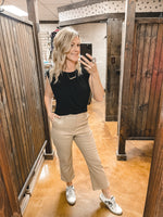 Lucy Paris Jennifer Faux Leather Pants Tan